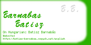 barnabas batisz business card