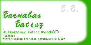 barnabas batisz business card